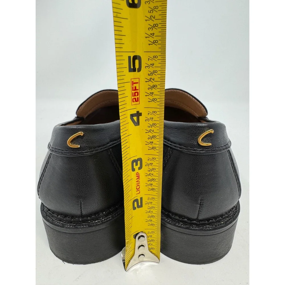Circus NY by Sam Edelman Deana‎ Black Lug Sole Horsebit Loafers Platform Size 6M